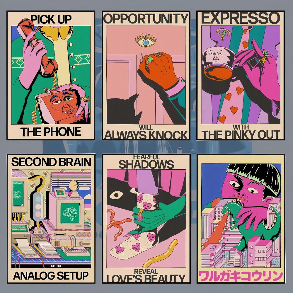 Home Office Japandi - Japandi-stijl kunstposter van Azaazelus, een esthetische