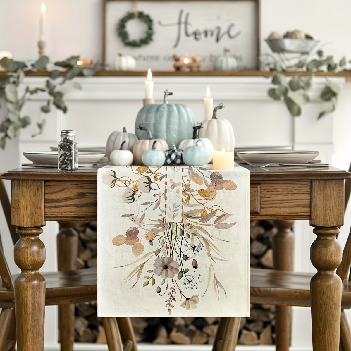 Home Office News - 1pc Herfst Oogst Tafelloper Warm Bruin