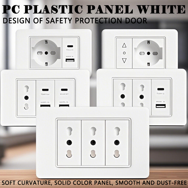Power Strip Desk - 118 PC Plastic Paneel Socket USB