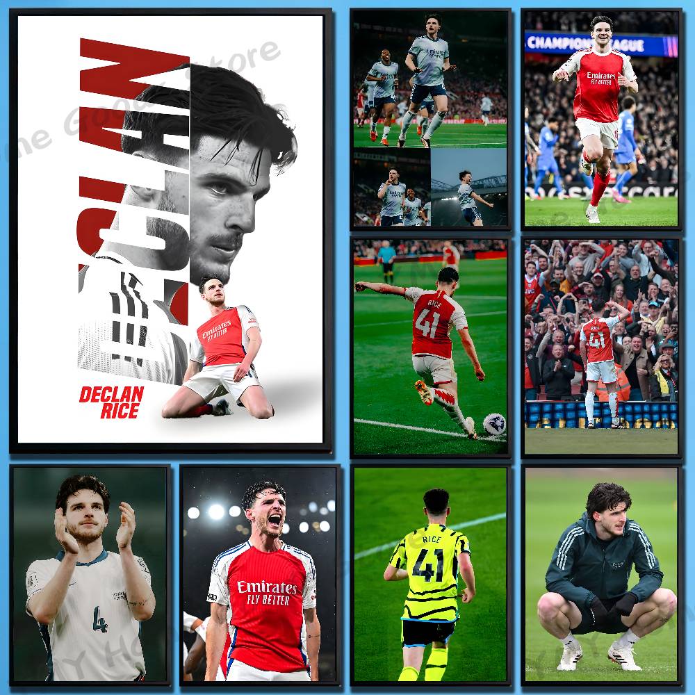 Home Office England - Engeland Voetbal D-Declan Rice Poster voor