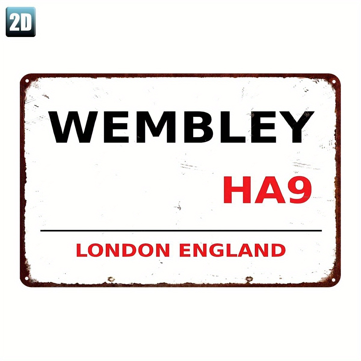 Home Office England - Vintage metalen bord met de afbeelding