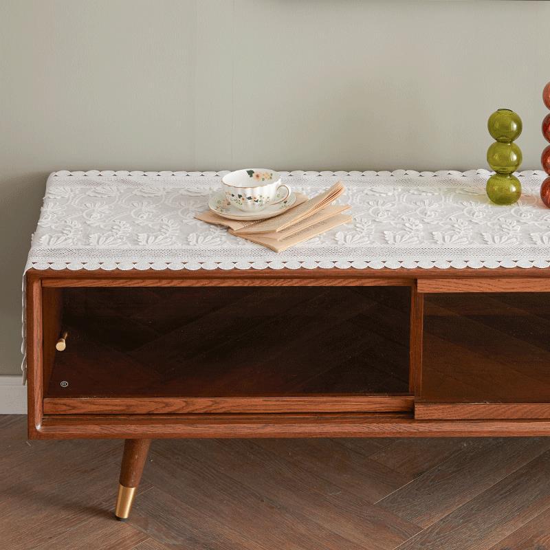 Wit Kant Luxe Borduur Tafellop - Home Office News recensie en prijs