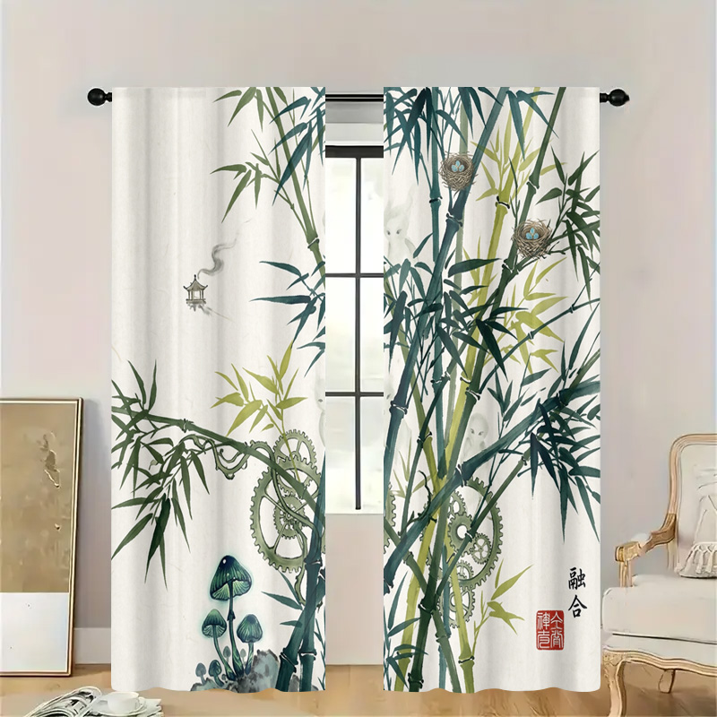Decoratieve bamboe patroon gor - Home Office Japandi recensie en prijs