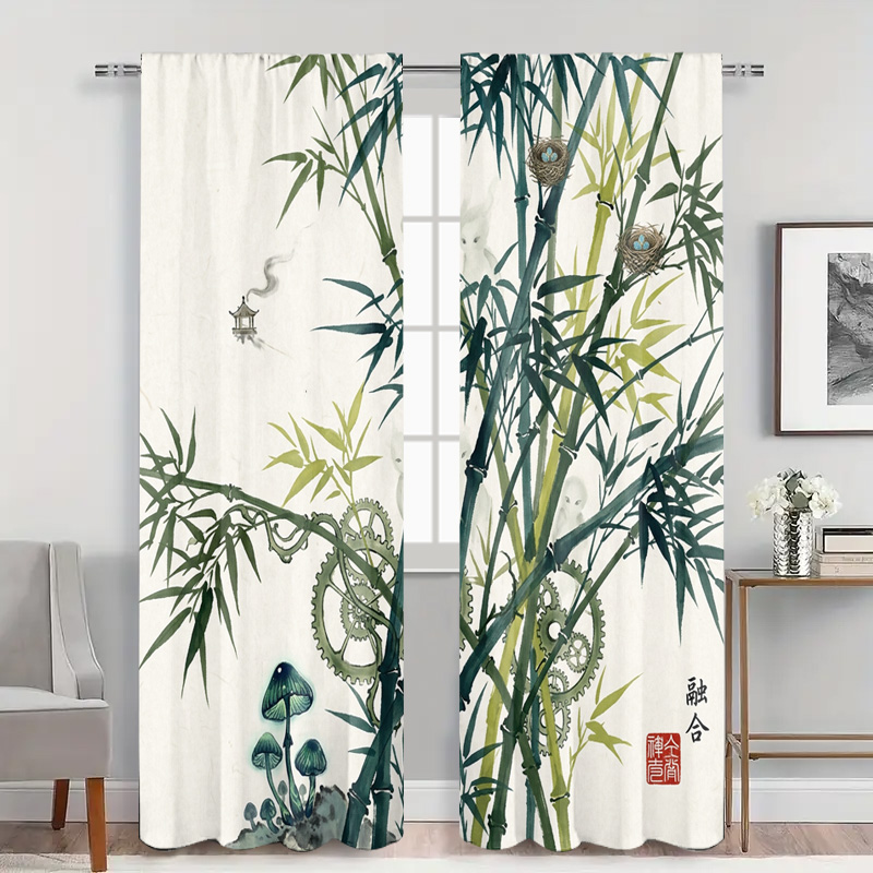 Decoratieve bamboe patroon gor - Home Office Japandi recensie en prijs