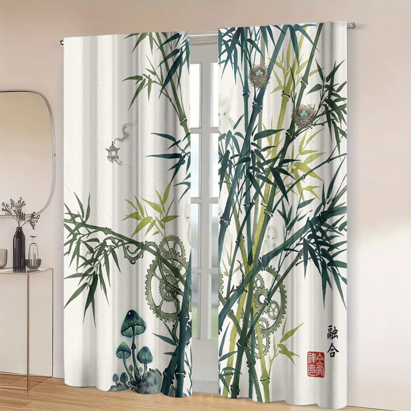 Decoratieve bamboe patroon gor - Home Office Japandi recensie en prijs