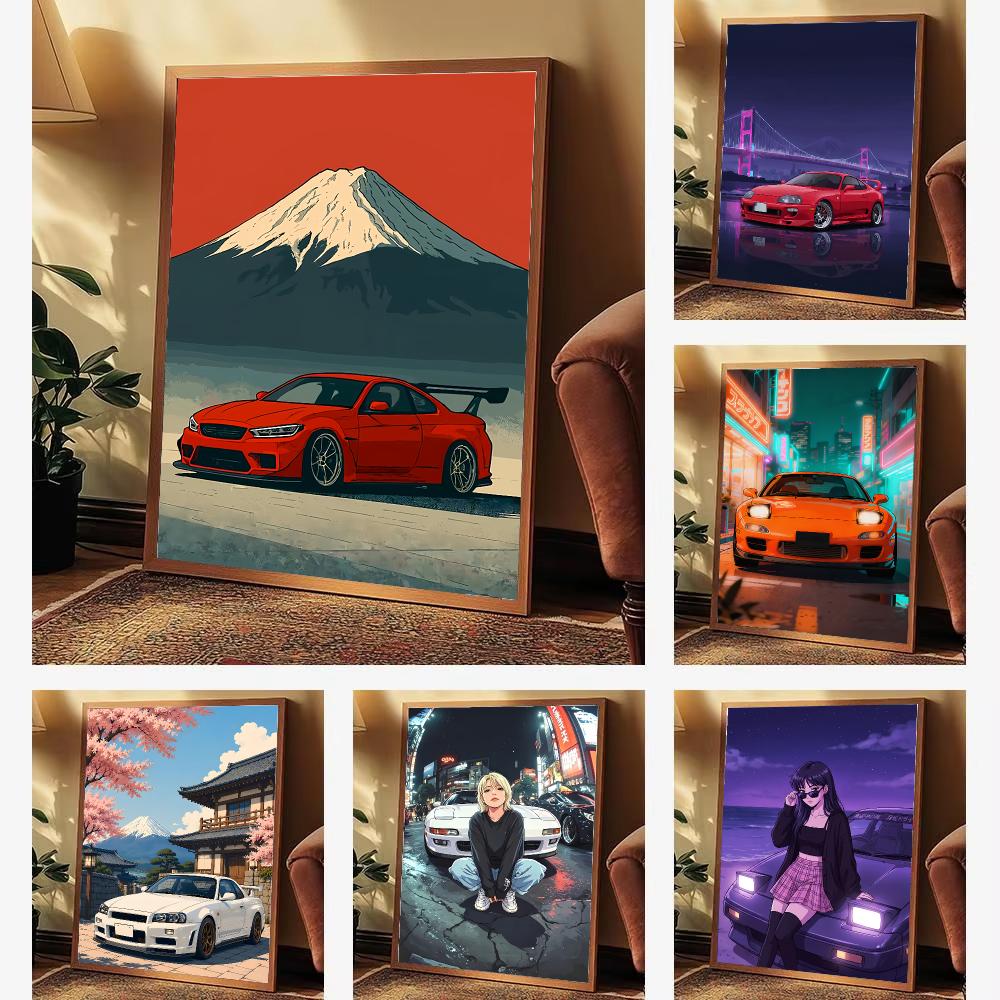 Japandi-stijl sportwagenposter - Home Office Japandi recensie en prijs