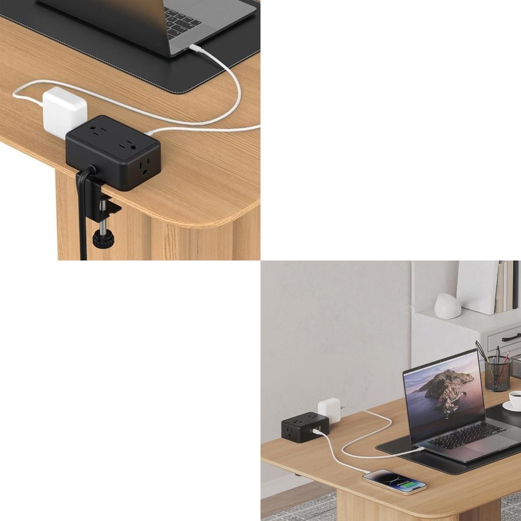 Stekkerdozen met veilige klemm - Power Strip Desk recensie en prijs