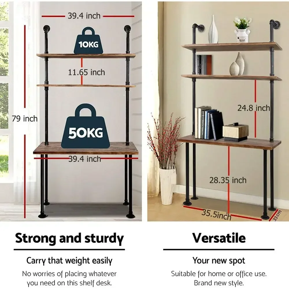 40 inch massief houten industr - Home Office Industrial Design recensie en prijs