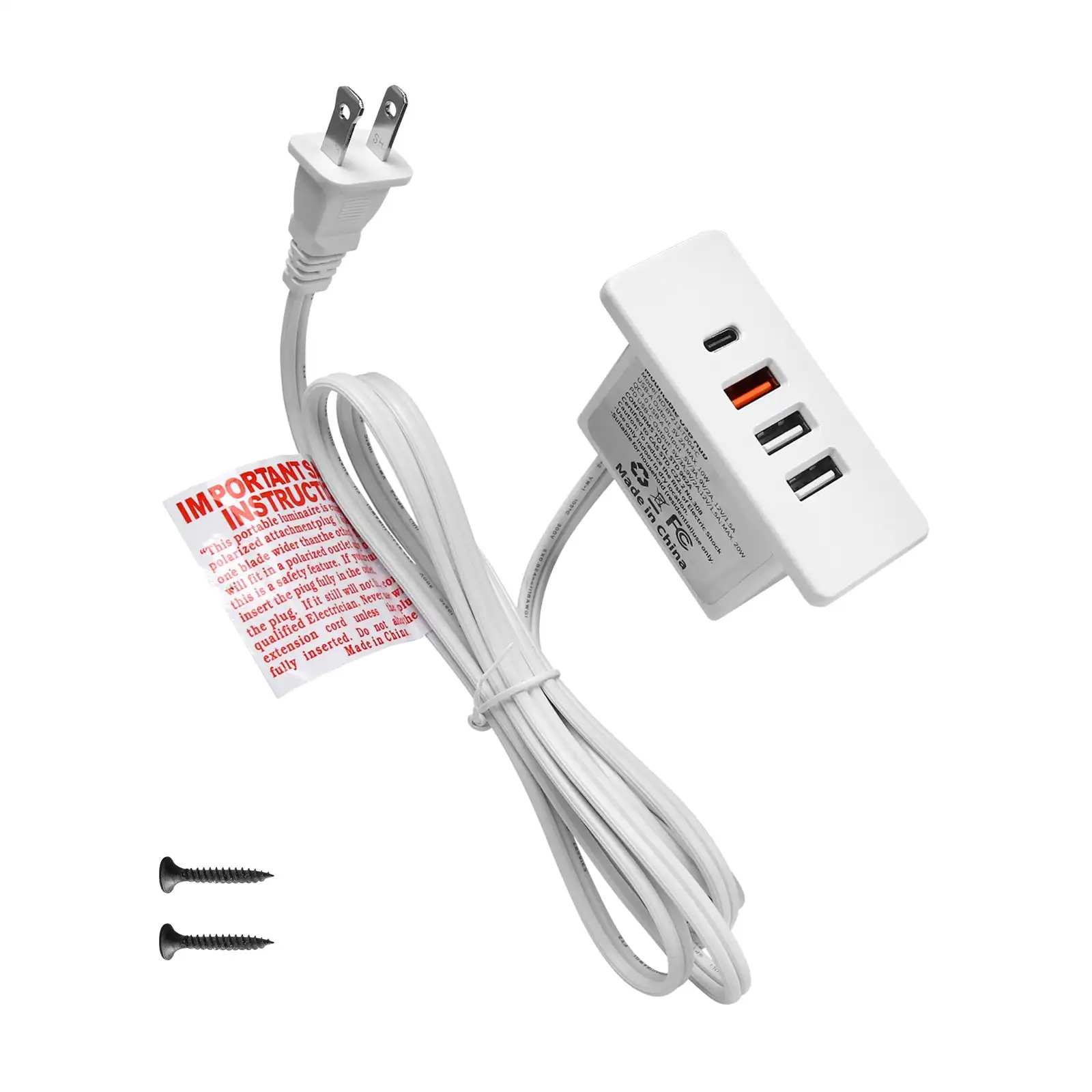 Ingebouwde USB C Hub-aansluiti - Power Strip Desk recensie en prijs