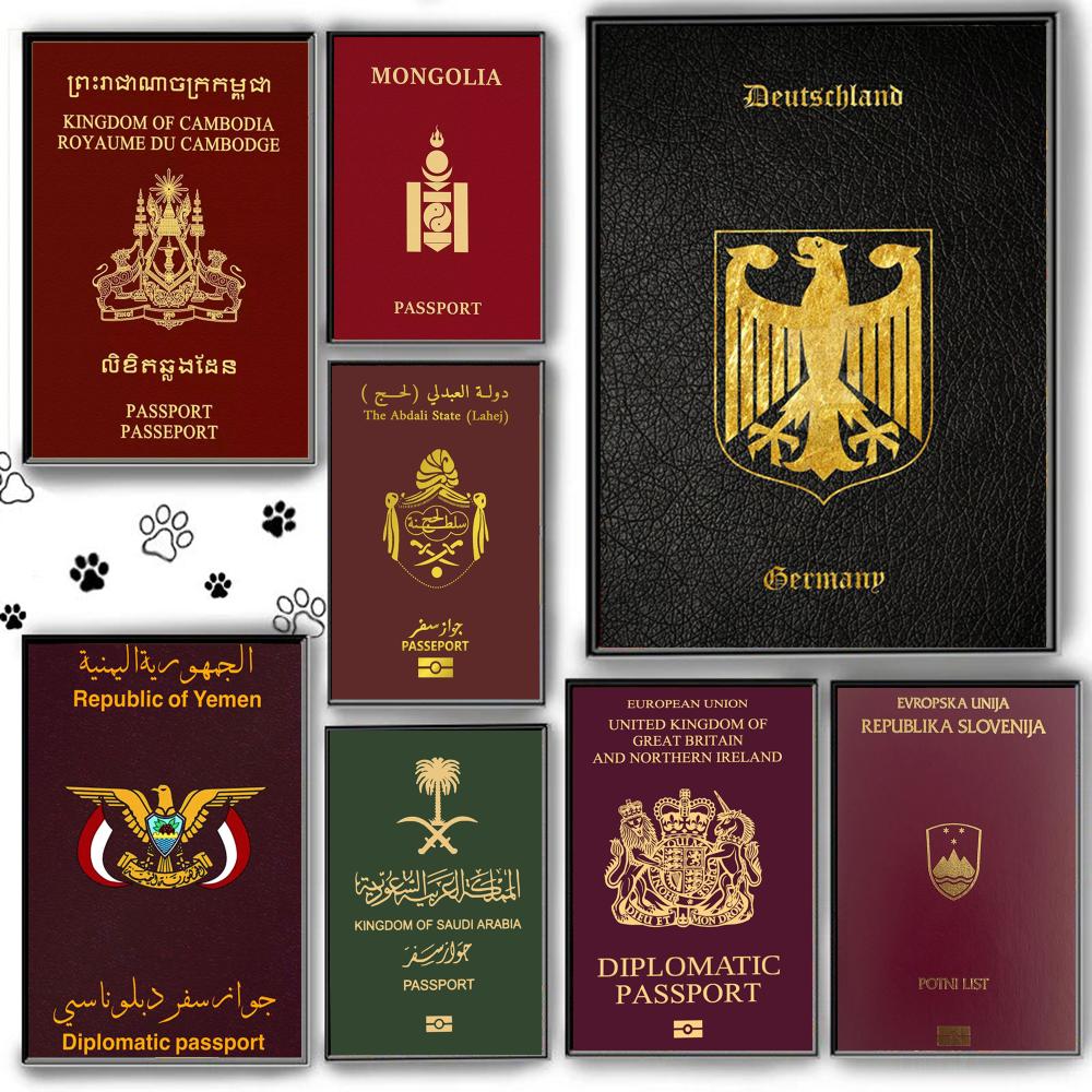 Dieprode paspoortenposter met  - Home Office For Passport recensie en prijs