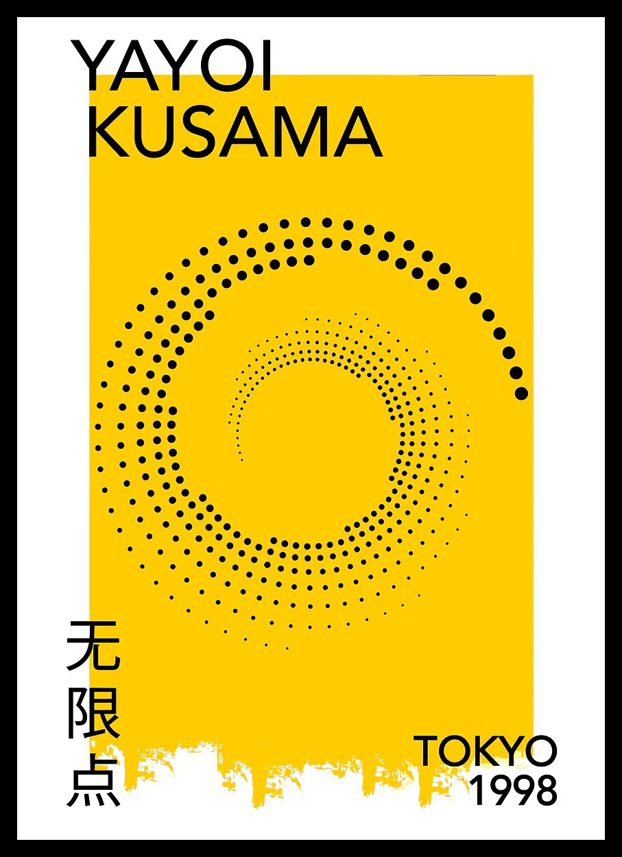 Japanse Yayoi Kusama abstracte - Home Office Japandi recensie en prijs