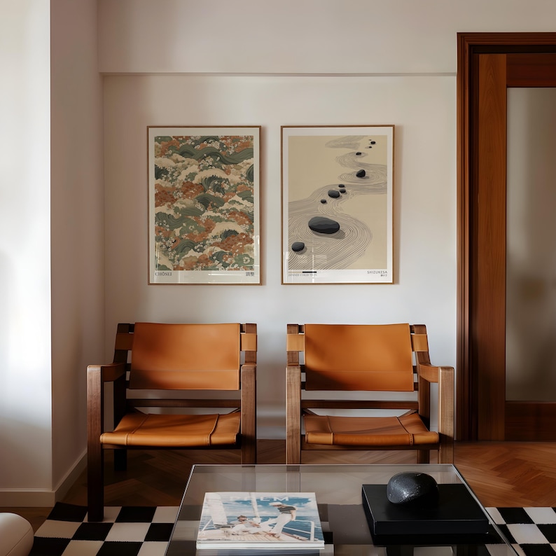 2 stuks Japandi Zen canvas kun - Home Office Japandi recensie en prijs