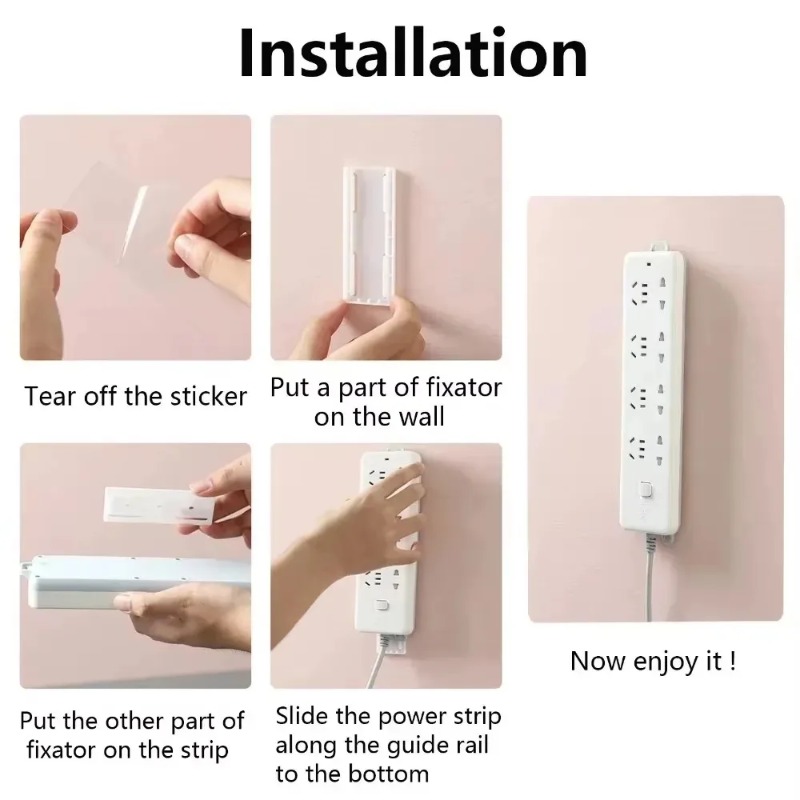 8 stuks wandmontage zelfkleven - Power Strip Desk recensie en prijs