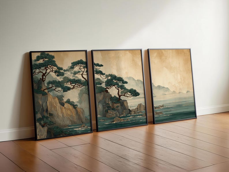3 stuks retro Japanse klif- en - Home Office Japandi recensie en prijs