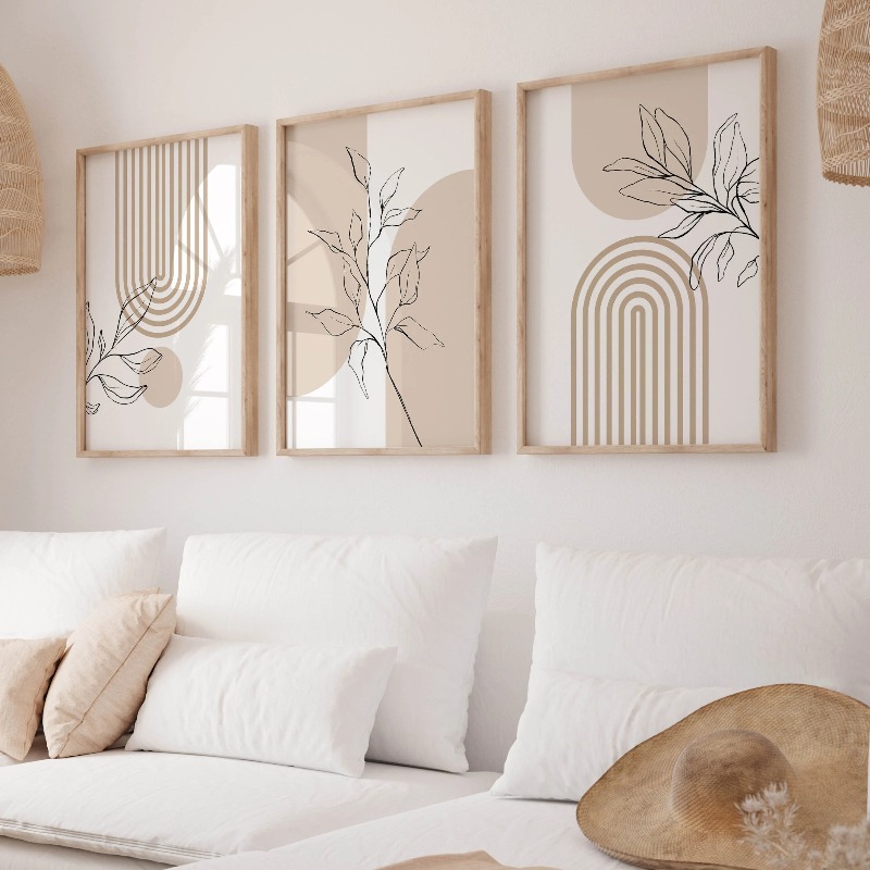 Neutrale wanddecoratieprints v - Home Office Japandi recensie en prijs