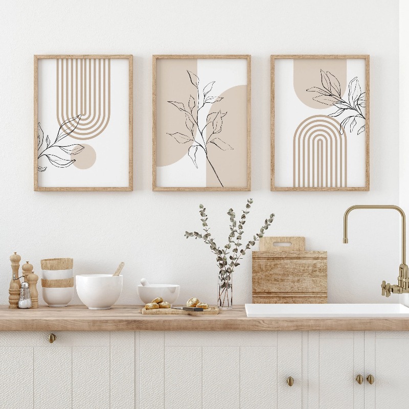 Neutrale wanddecoratieprints v - Home Office Japandi recensie en prijs